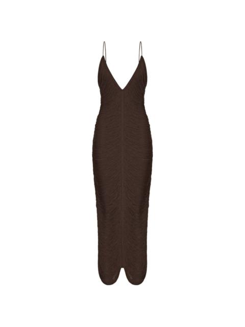 BLESS Solé V-neck midi dress
