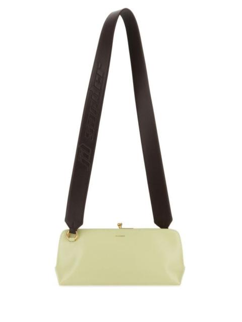 Pastel green leather shoulder bag