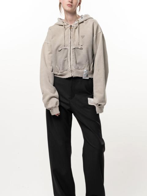 Maison MIHARAYASUHIRO Sun Faded Like Cropped Zip-up Hoodie