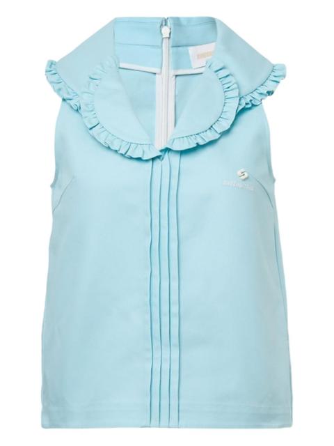 SHUSHU/TONG double-collar sleeveless blouse