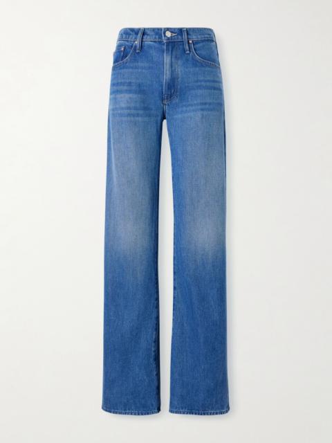 MOTHER The Mid Rise Lasso Sneak straight-leg jeans Dark denim