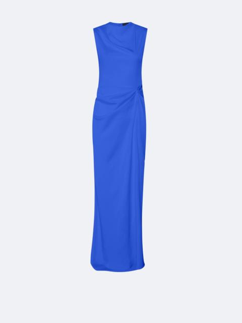 LAPOINTE Lightweight Satin Sleeveless Gown With Tucks