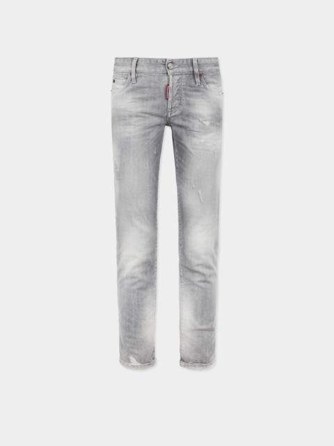 DSQUARED2 BRUSHED GREY WASH SKINNY JEANS