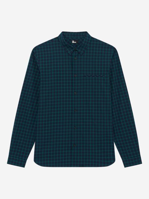 The Kooples SMALL NAVY AND GREEN CHECK SHIRT