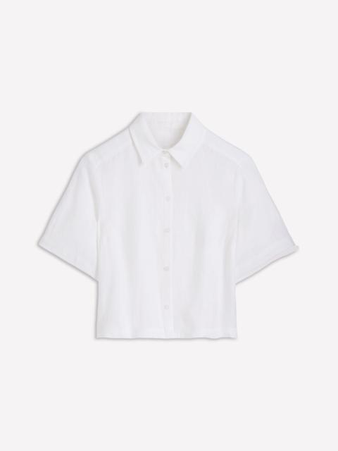 BODEN Short Sleeve Linen Shirt-White