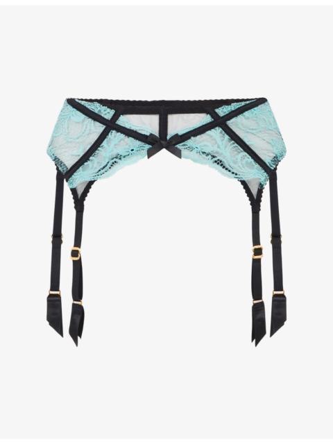 Agent Provocateur Rozlyn Mesh And Lace Suspenders