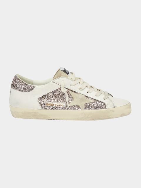 Superstar Leather Glitter Low-Top Sneakers