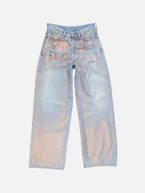 Acne Studios Loose glitter jeans – 1981 - Rose copper/light blue