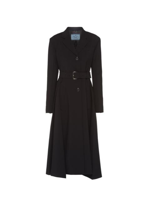 Prada Lightweight single-breasted wool overcoat