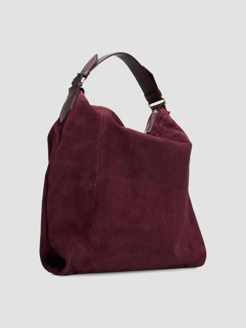 JIMMY CHOO Women's Ana Suede Hobo Bag - Deep Merlot Light Gold