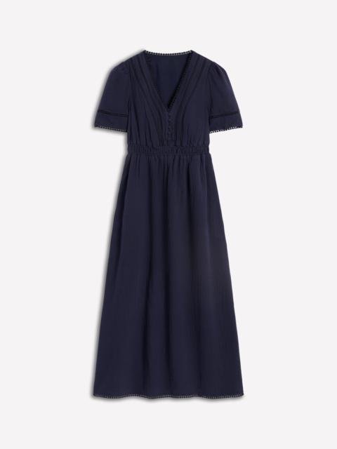BODEN Trim Double Cloth Dress-Navy