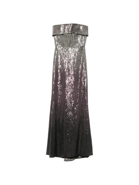 ELIE SAAB sequin strapless maxi dress