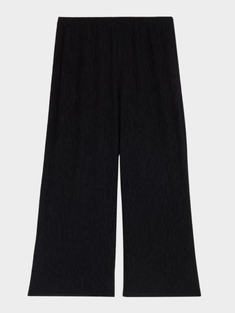 EILEEN FISHER Crinkled Wide-Leg Ankle Pants