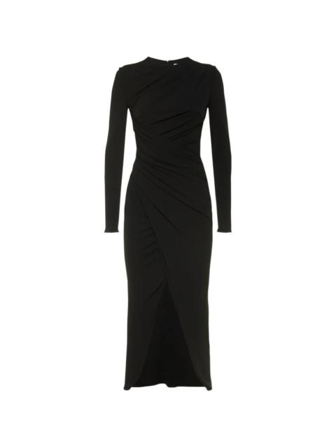 MICHAEL KORS long-sleeve round-neck maxi dress