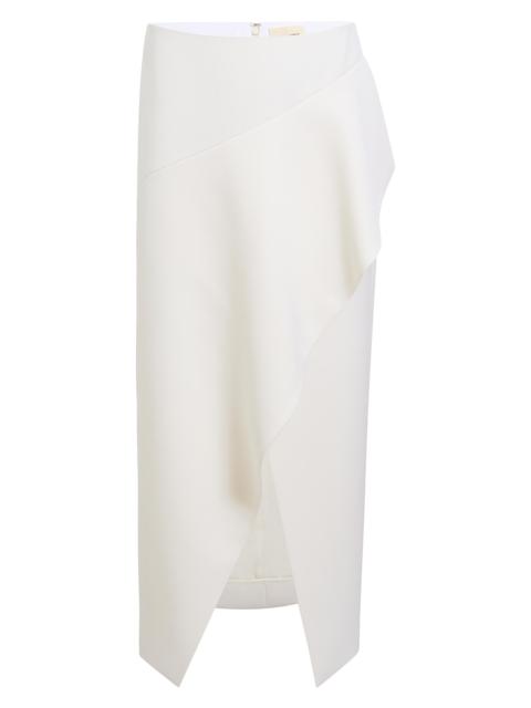 KHAITE Women's Jaia Ruffle Wool Maxi Skirt - Cream