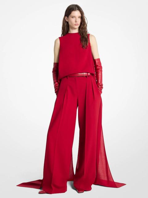 MICHAEL KORS COLLECTION Stretch Wool Pleated Slouch Trousers