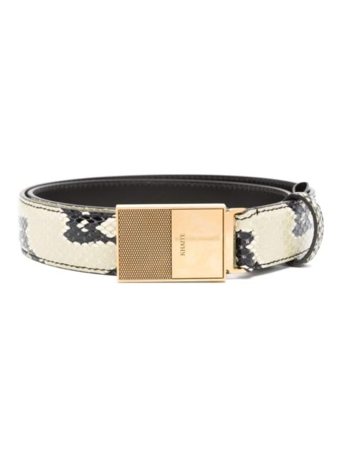 KHAITE snakeskin-effect belt