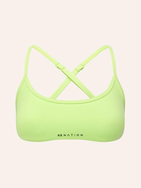 P.E NATION REVEAL SPORTS BRA IN WASHED LIME