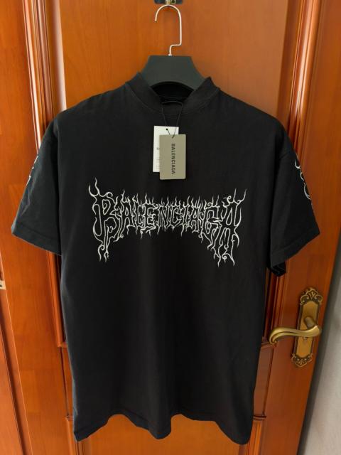 BALENCIAGA Balenciaga Sanskrit Flame Short Sleeve Top