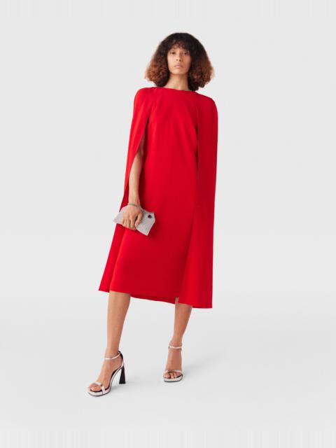 Stella McCartney Round Neck Cape Midi Dress