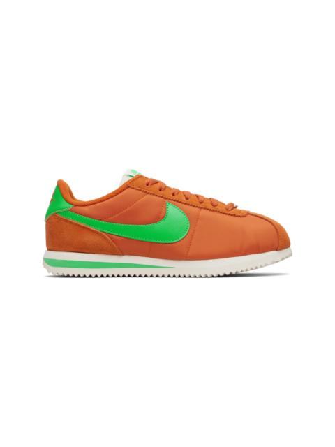 Nike Orange Cortez Textile Sneakers