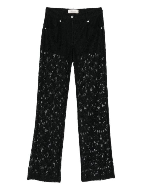 Blumarine lace floral trousers