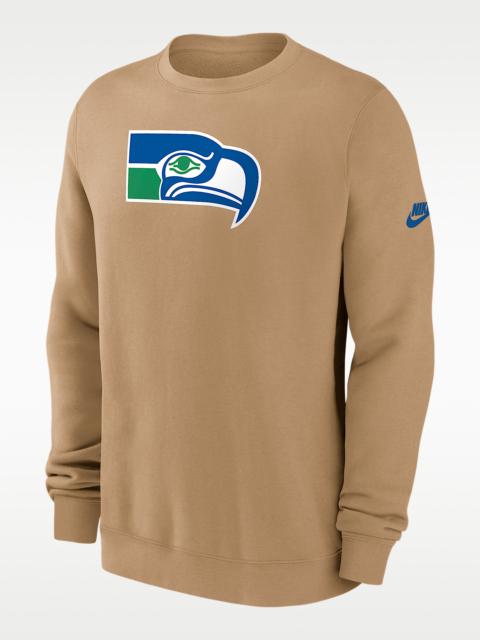 Nike Seattle Seahawks Swing Pass Rewind Club Men's Nike NFL Pullover Crew