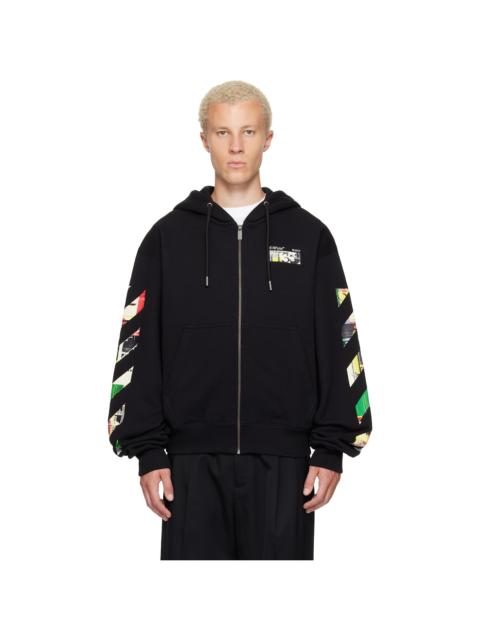 Off-White Black Industrial Arrow Regular Zip Hoodie