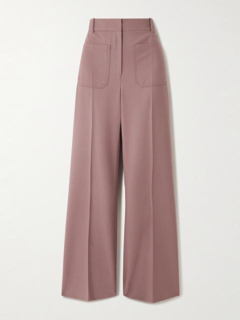Victoria Beckham Alina Twill Wide-leg Pants