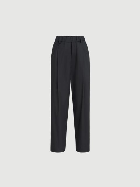 Brunello Cucinelli Lightweight poplin five-pocket track trousers with monili