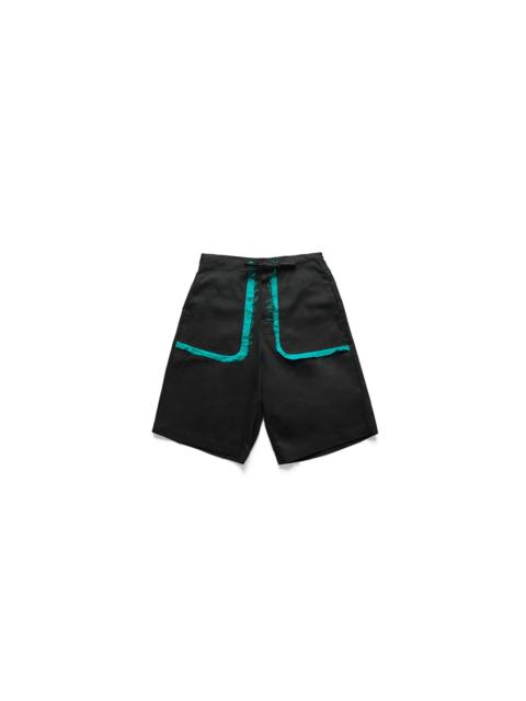 EDWARD CUMING Edward Cuming Black/Teal Bermuda Shorts