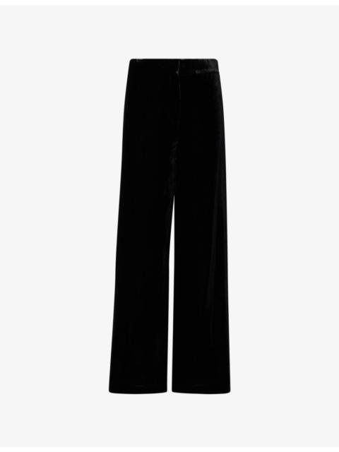 VERONICA BEARD Alex Wide-Leg Woven Trousers