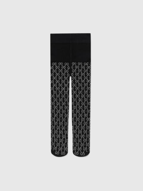 GUCCI GG embroidered crystal nylon tights