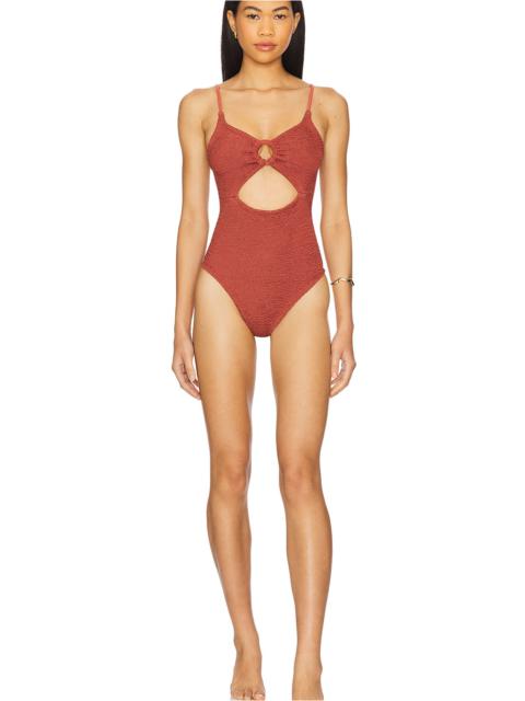 Hunza G Crystal One Piece in Metallic Rosewood