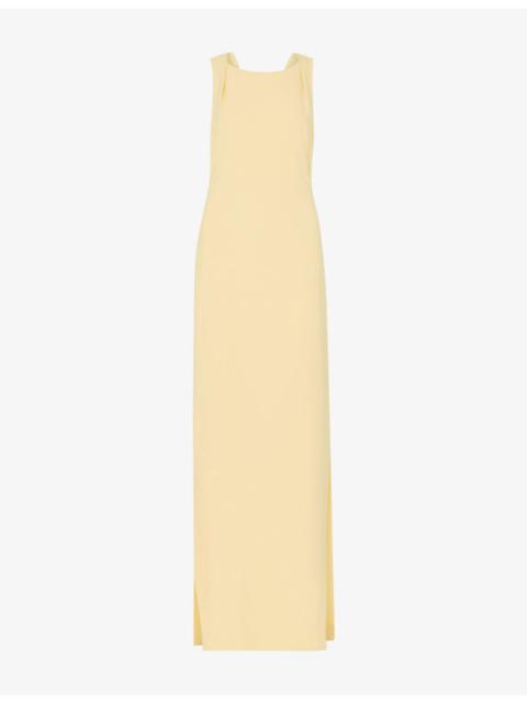 WHISTLES Sleeveless Tie-Back Stretch-Woven Maxi Dress