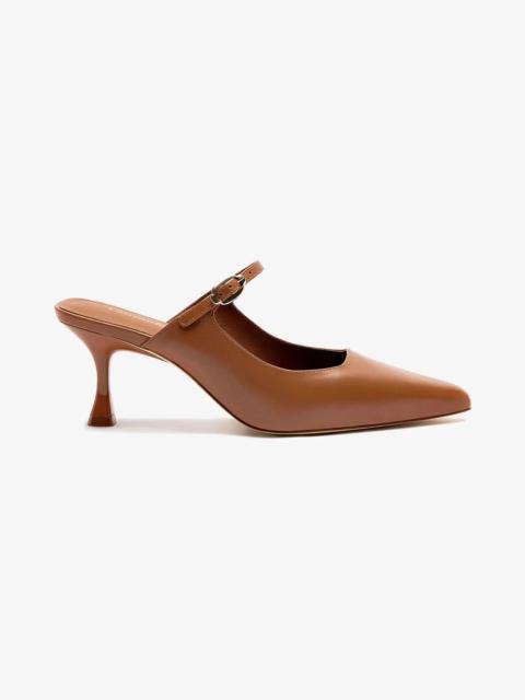 Larroudé Ines Mule In Caramel Leather