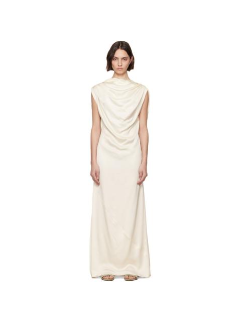 KALLMEYER Off-White Toma Draped Maxi Dress