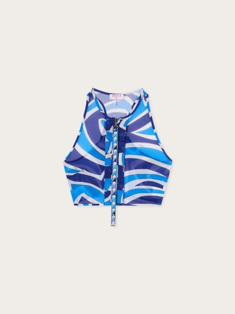 PUCCI LABIRINTO PRINT RUFFLE TOP