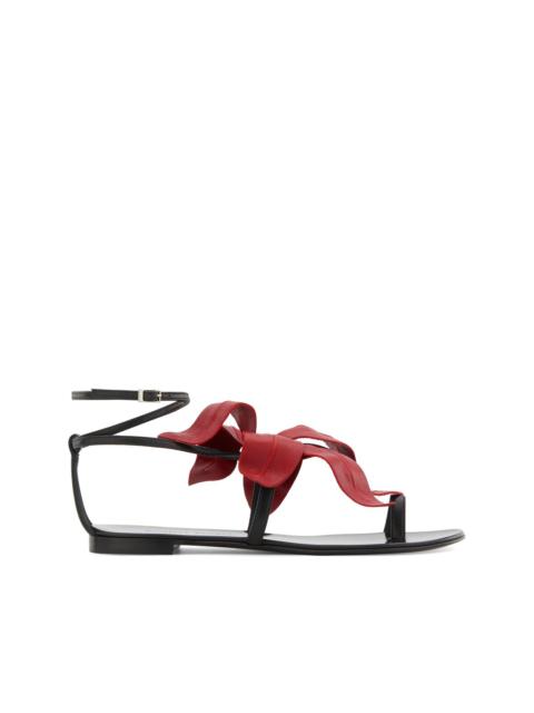 Giuseppe Zanotti floral appliqué sandals