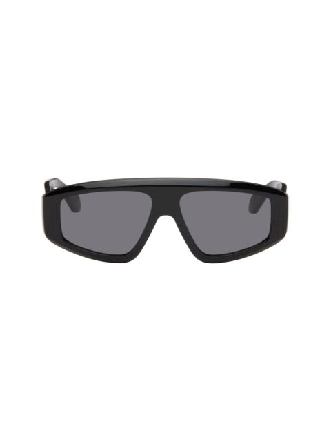 Alaïa Black Aviator Mask Sunglasses