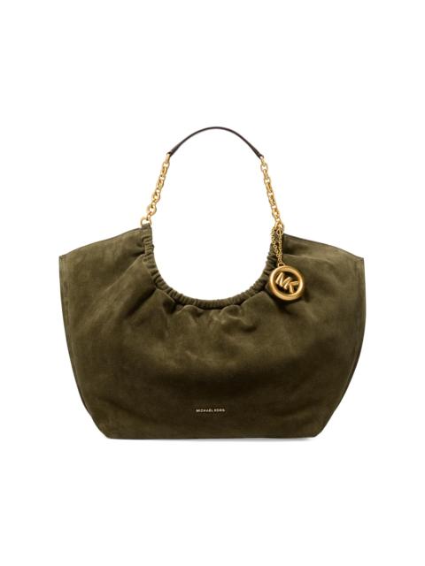 MICHAEL KORS Women's Indie Large Cinched Suede Tote Bag - Loden