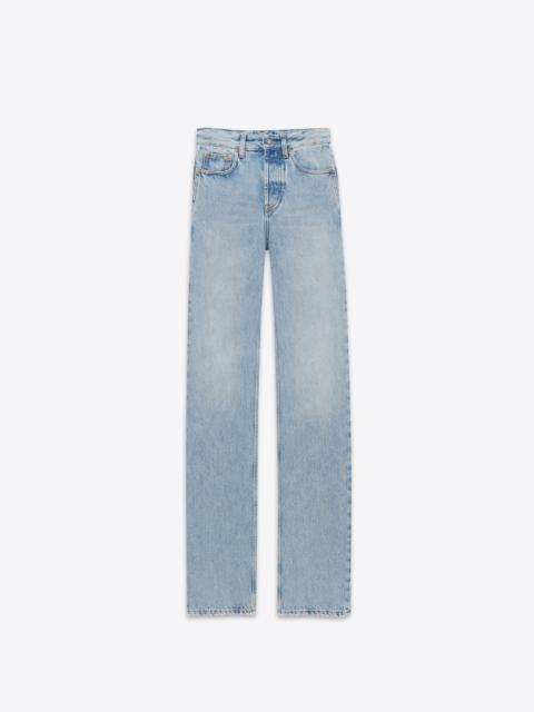 SAINT LAURENT long straight jeans in blue bay denim