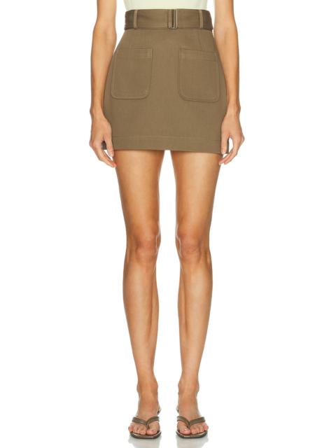 MATTHEW BRUCH Belted Mini Skirt