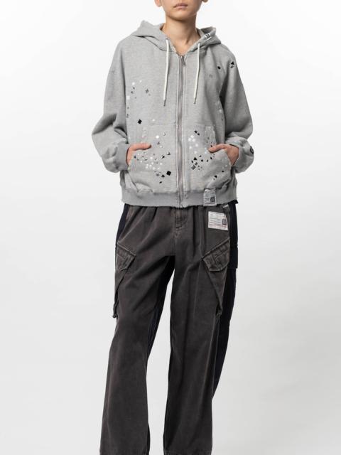 Maison MIHARAYASUHIRO Embellished Zip-up Hoodie