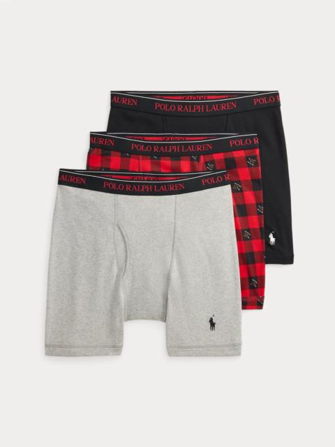 Polo Ralph Lauren Cotton Wicking Boxer Brief 3-Pack