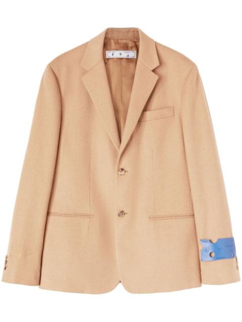 Off-White embroidered-logo single-breasted blazer