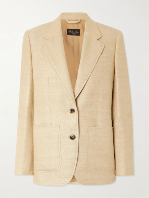 Loro Piana Maria silk-tweed blazer Beige