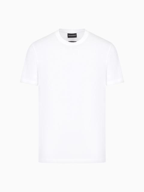 EMPORIO ARMANI Jersey T-shirt with jacquard logo