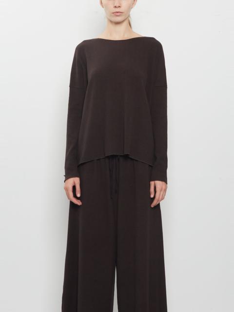 ALBUM DI FAMIGLIA Heavy Jersey R-Neck Jumper — Brown