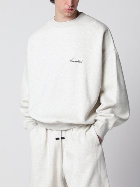 ESSENTIALS Signature SS26 crewneck sweatshirt in fleece oatmeal